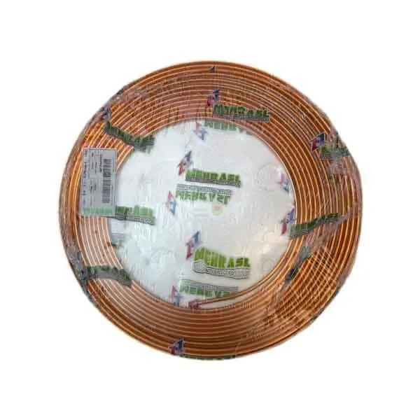 لوله مسی سایز 6 - 1/4 اینچ کد 0/30 - 0/75 میلیمتر مهر اصل کلاف 15 متری
